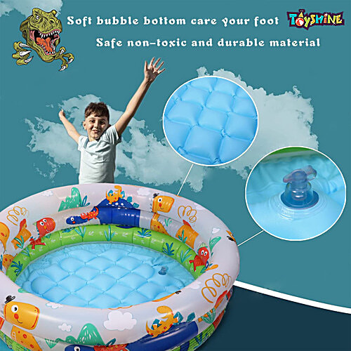 Toyshine Inflatable 3 Rings Baby Bath Tub, 1 pc Swimming Pool Play Centre Toy for Kids