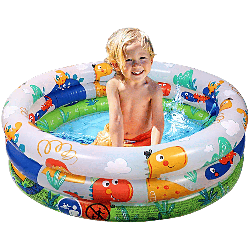 Toyshine Inflatable 3 Rings Baby Bath Tub, 1 pc Swimming Pool Play Centre Toy for Kids
