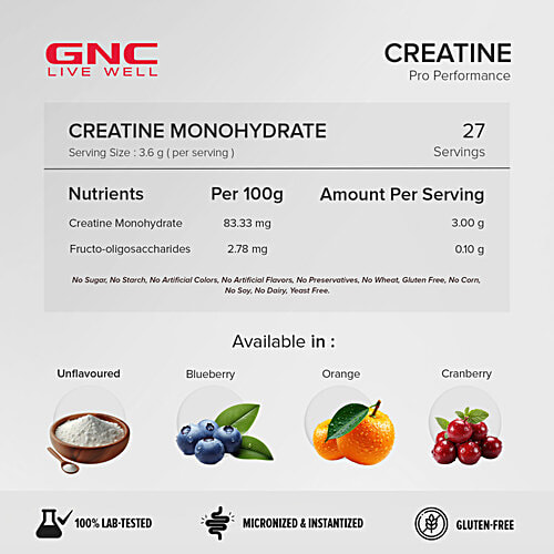 Gnc Pro Performance Orange Creatine Monohydrate, 100 g