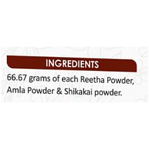 Elecious Naturals Reetha, Amla & Shikakai Powder, 200 g  