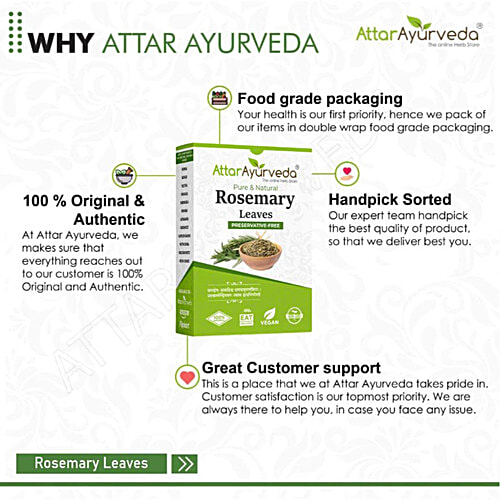 Attar Ayurveda Rosemary Leaves, 100  g  