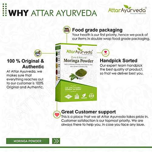 Attar Ayurveda Moringa Powder, 200 g  