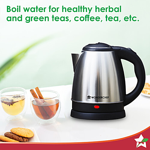 Wonderchef Acura Stainless Steel Electric Kettle, 1.5 L  Auto Shut-off, 360 Degree Swivel Base, Thermostat Control, Power Indicator