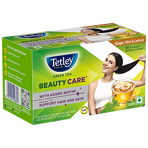 Tetley Beauty Care Ginger, Mint & Lemon Green Tea, 35 g (25 Bags x 1.4 g each) 