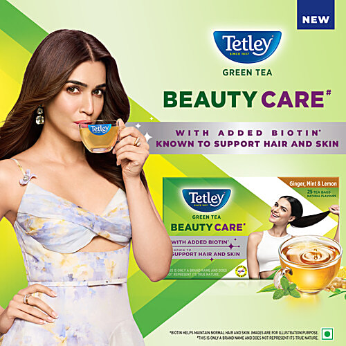 Tetley Beauty Care Ginger, Mint & Lemon Green Tea, 35 g (25 Bags x 1.4 g each) 