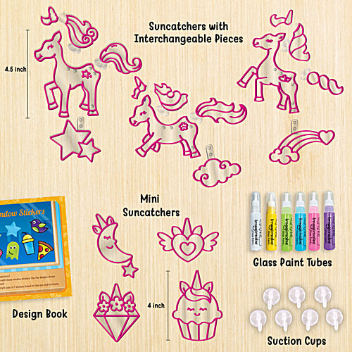 Imagimake DIY Window Art Unicorn Glass Painting Kit - For Kids 5+, 1 pc  Art & Craft Kit, Sun Catcher Kit