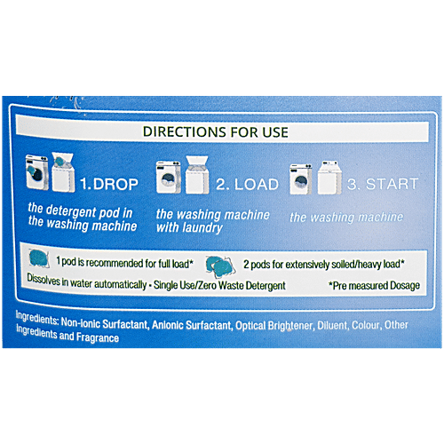 Freshengo 123 Wash Laundry Detergent Pods - Aqua Fresh, 429 g (33 x 13 g) 