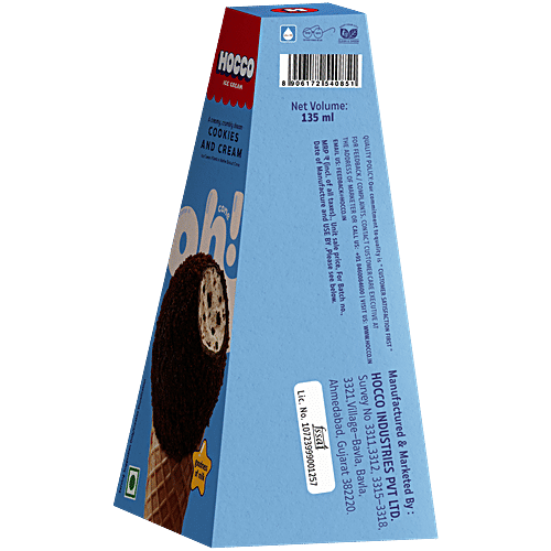 Hocco Cookies & Ice Cream Cone, 135 ml