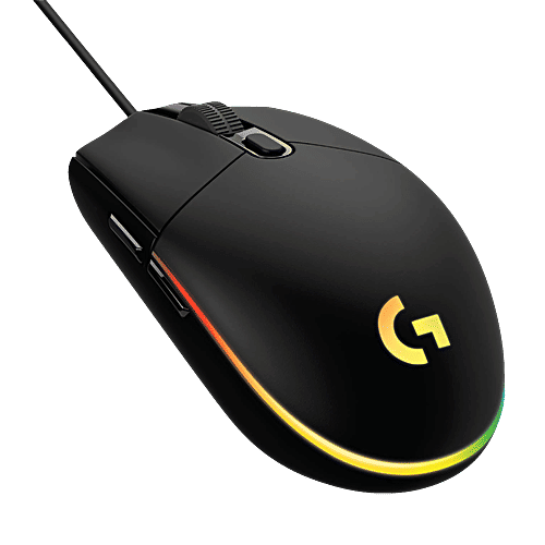 Logitech logitech G203 Wired Mouse with Customizable Buttons (8000 DPI, LED Lights, Black), 1 Unit  