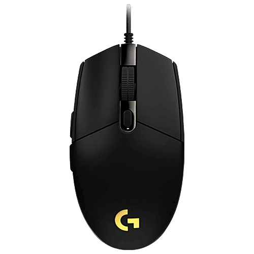Logitech logitech G203 Wired Mouse with Customizable Buttons (8000 DPI, LED Lights, Black), 1 Unit  
