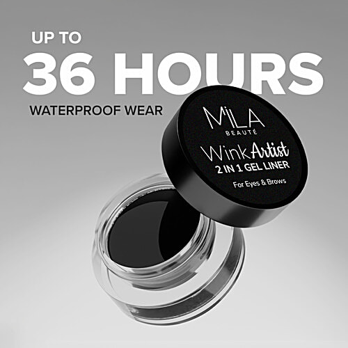 Mila Beaute Wink Artist 2 In 1 Gel Eye Liner, 4 g Black 
