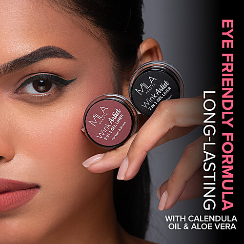 Mila Beaute Wink Artist 2 In 1 Gel Eye Liner, 4 g Black 