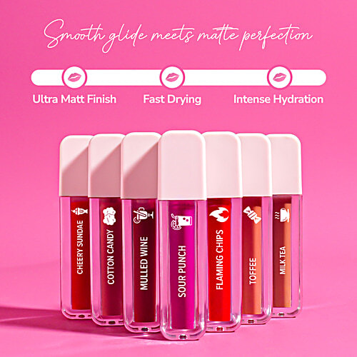 Mila Beaute Locked-In Liquid Lipstick Mini Set, 10.5 ml (7 pcs x 1.5 ml)