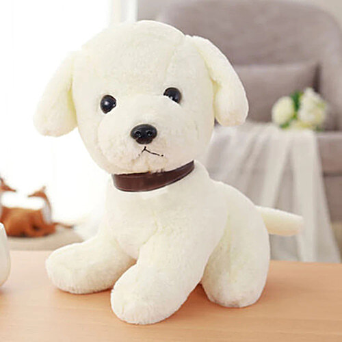 Babique Sitting Dog Plush Soft Toy, 1 pc White, 25 cm