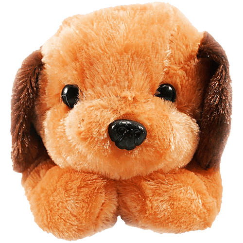 Babique Brown Dog Plush Soft Toy, 1 pc 26 cm, Soft Toys for Kids