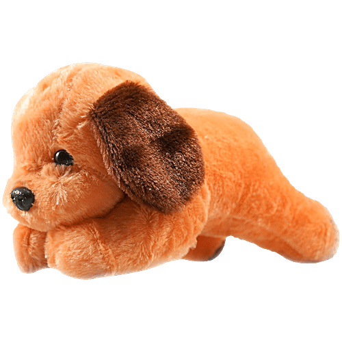 Babique Brown Dog Plush Soft Toy, 1 pc 26 cm, Soft Toys for Kids