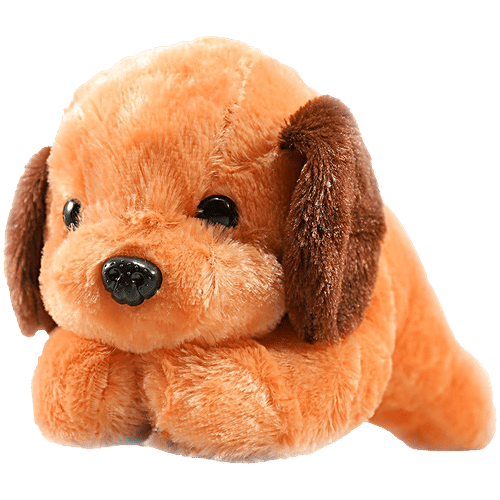 Babique Brown Dog Plush Soft Toy, 1 pc 26 cm, Soft Toys for Kids