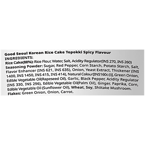 Good Seoul Topokki Spicy Flavour Korean Rice Cake, 113 g  