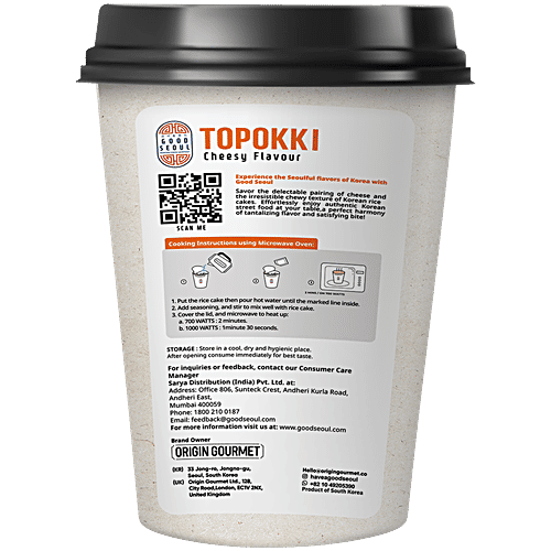 Good Seoul Topokki Cheesy Flavour Korean Rice Cake, 113 g