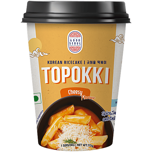 Good Seoul Topokki Cheesy Flavour Korean Rice Cake, 113 g