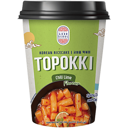 Good Seoul Topokki Chili Lime Flavour Korean Rice Cake, 113 g  