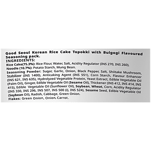 Good Seoul Topokki Bulgogi Flavour Korean Rice Cake - With Glass Noodles, 93 g  