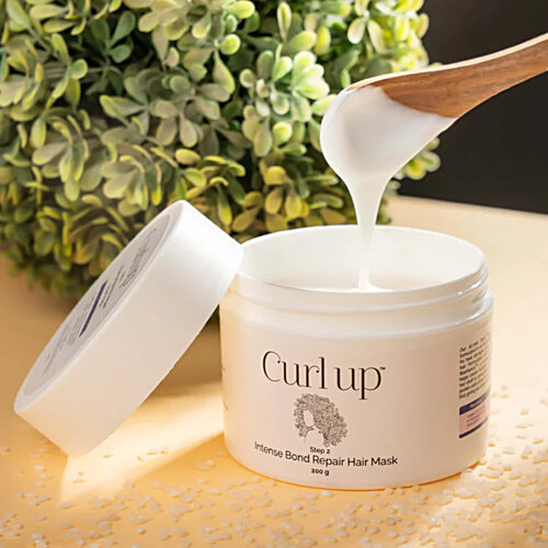 Curl Up Intense Hydrating Deep Conditioning Hair Mask for Curly, Wavy & Frizzy Hair, 200 g Sulphate, Paraben & Silicone Free
