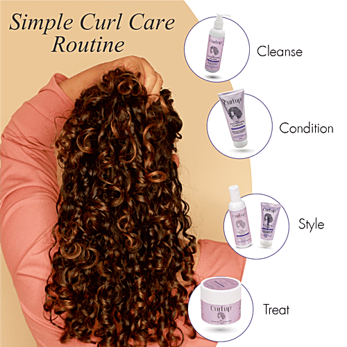 Curl Up Intense Hydrating Deep Conditioning Hair Mask for Curly, Wavy & Frizzy Hair, 200 g Sulphate, Paraben & Silicone Free
