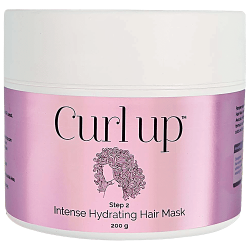Curl Up Intense Hydrating Deep Conditioning Hair Mask for Curly, Wavy & Frizzy Hair, 200 g Sulphate, Paraben & Silicone Free