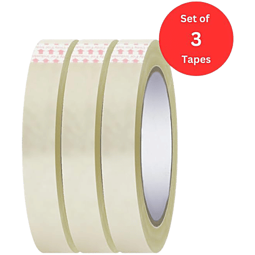 Nuovi Bopp Tape - Transparent, 42 Microns, 12 mm, 65 m, 3 pcs  