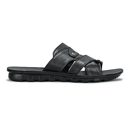 Paragon Mens Black Sandal, 1 Pair (Size 6 UK/IND) 