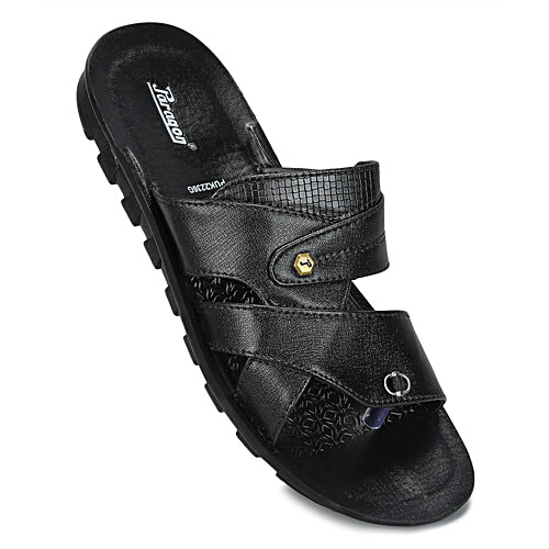 Paragon Mens Black Sandal, 1 Pair (Size 6 UK/IND) 