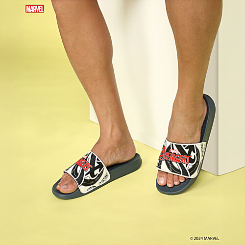 Paragon Mens White Sliders, 1 Pair (Size 9 UK/IND) Marvel