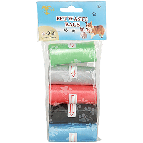 Petcrux Dog Poop Bags - Biodegradable Bags For Waste Pick Up, 75 pcs