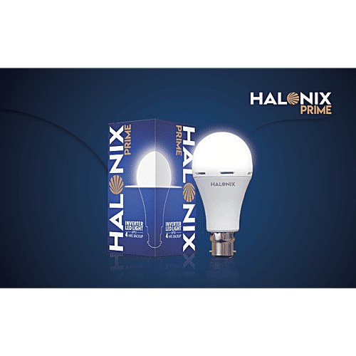 Halonix Rechargeable Emergency Inverter LED Bulb 14W - White, B22 With Up To 4 Hours Backup, 1 pc  Rechargeable Emergency Inverter LED Bulb