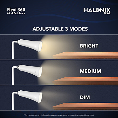 Halonix Flexi 360 Degree Rotation 4 In 1 Desk Lamp, 1 pc  