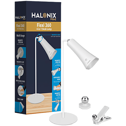 Halonix Flexi 360 Degree Rotation 4 In 1 Desk Lamp, 1 pc  