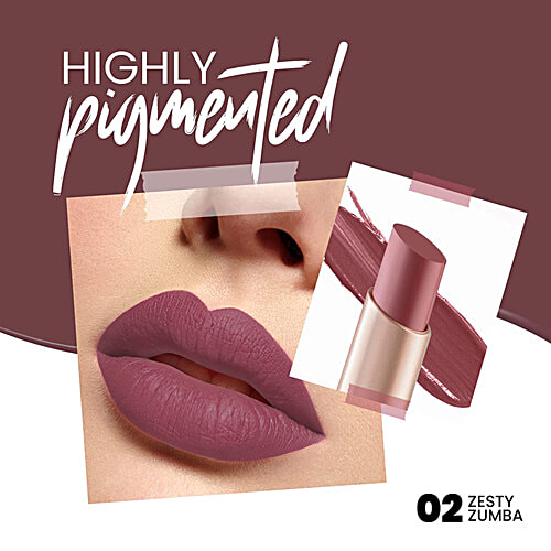 MARS Cosmetics Creamy Matte Lipstick, 3.2 g (02-Zesty Zumba) 