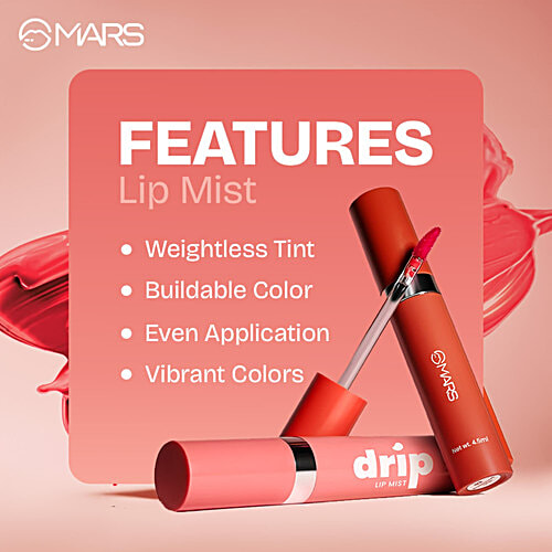 MARS Cosmetics Drip Lip Mist For Women, 4.5 ml 07-Pomelo Drip 