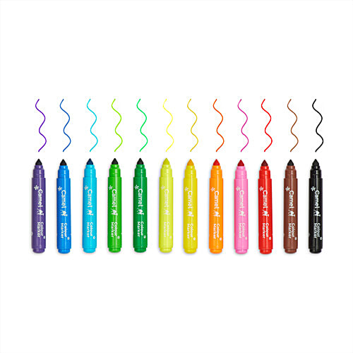 Camel Colour Markers - Assorted, 12 pcs  