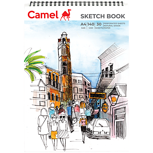 Camel Sketch Book - 140 GSM, A4, 30 Sheets, 1 pc