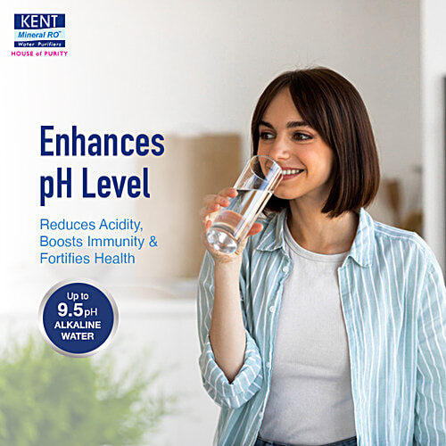 kent Alkaline Water Filter Pitcher- 3.5 L Filtration Pitcher, Balances pH Levels, Grey, 1 pc  