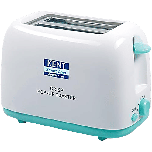 kent Pop Up Toaster - 850 Watts, 2 Slice Automatic Pop Up, Cool Touch Body, 7 Browning Modes, Red, 1 pc Reheat Function, Removable Bread Crumb Tray, Cord Storage Under Base