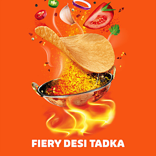 Pringles Desi Masala Tadka Flavour Potato Crisps, 134 g No Artificial Colours