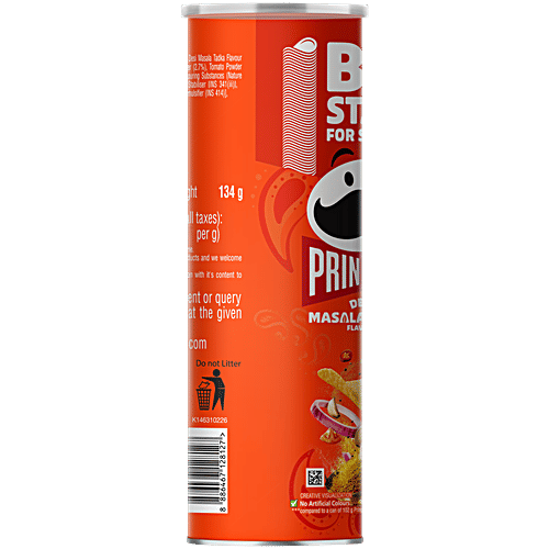 Pringles Desi Masala Tadka Flavour Potato Crisps, 134 g No Artificial Colours