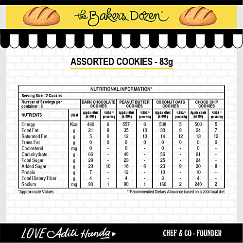 The Baker's Dozen Assorted Cookies, 83 g