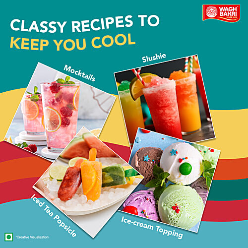 Wagh Bakri Peach Flavour Ice Tea Instant Premix, 400 g Assam Blend, Vitamin C Boost