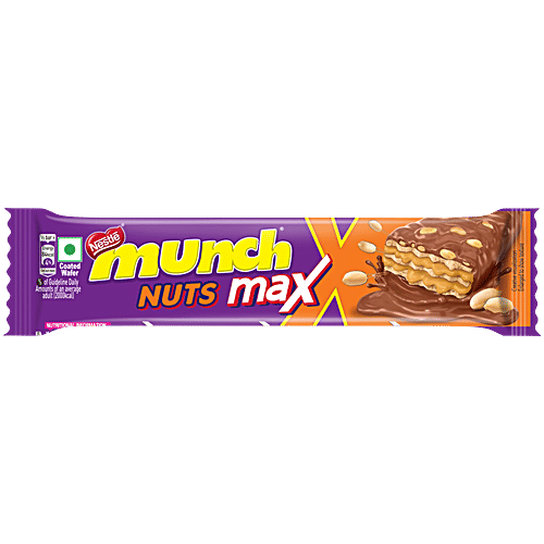 Nestle Munch Nestle Munch Max Nuts Double Choco Coated Wafer Bar, 37.5 g
