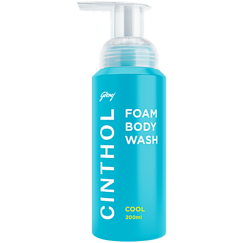 Cinthol Cool Foam Body Wash, 200 ml  Moisturised & Soft Skin, Enduring Freshness