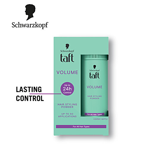 Schwarzkopf Taft Volume Hair Styling Powder, 10 g  For Instantly Fuller Looking Hair & Long Lasting Control.